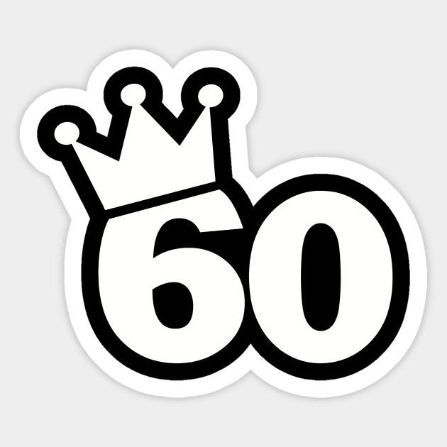 60th birthday crown Sticker by Designzz